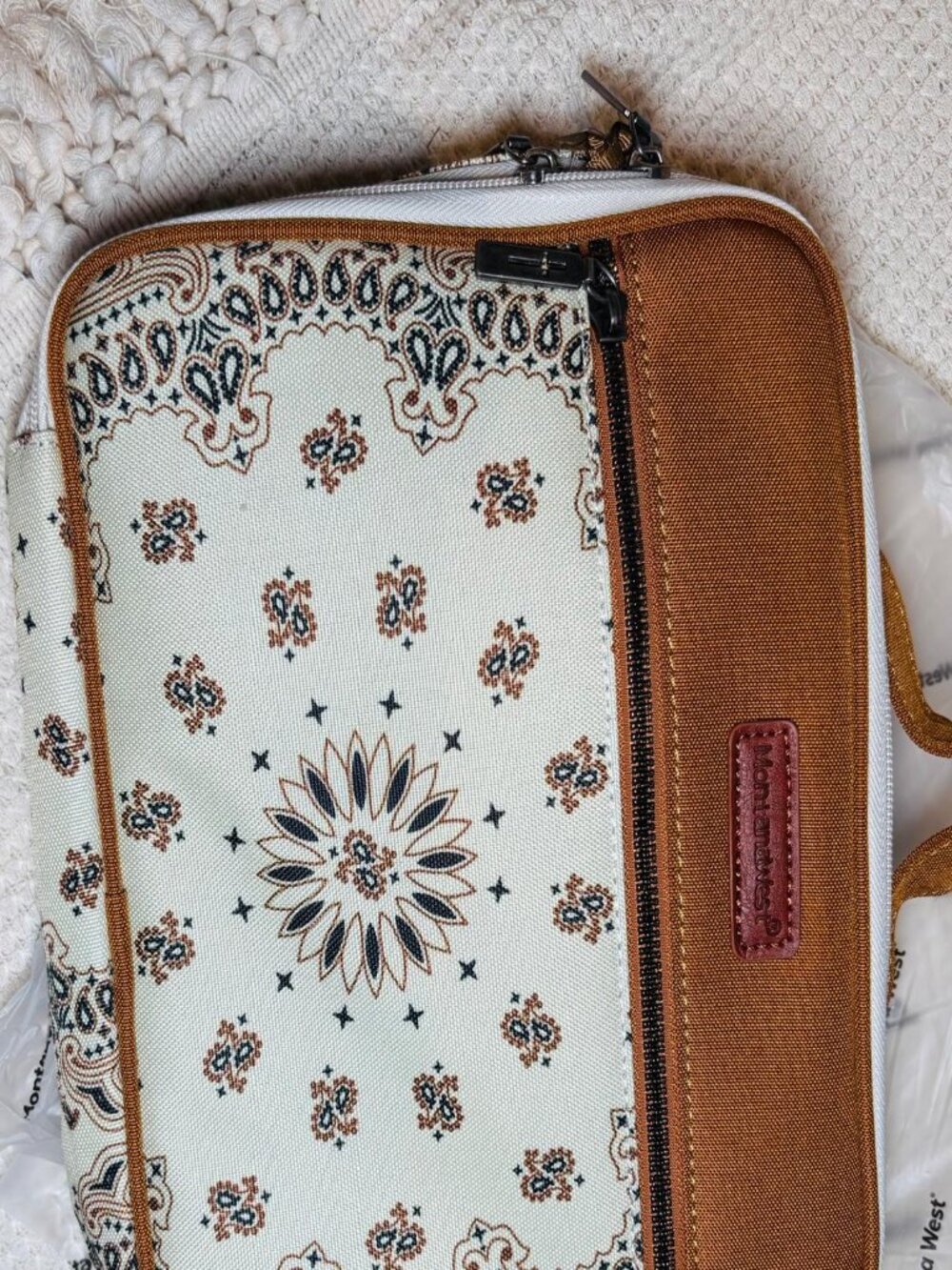 Montana West Southwestern Bandana Print Bible Cover / Crossbody NWT - Picture 3 of 4